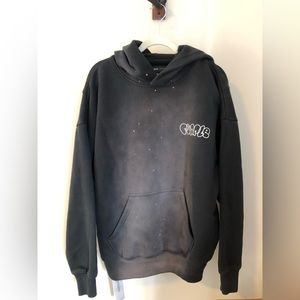 PURPLE P401 stone Washed Fleece Hoodie